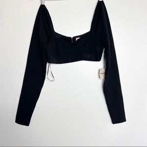 Superdown black crop top